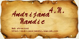 Andrijana Mandić vizit kartica